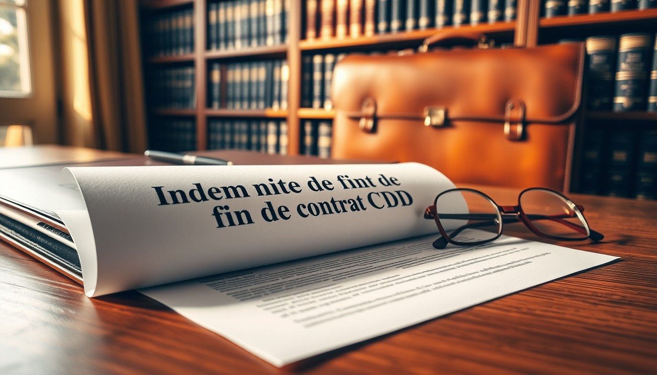 Indemnité fin de contrat cdd calcul aspects juridiques à connaître